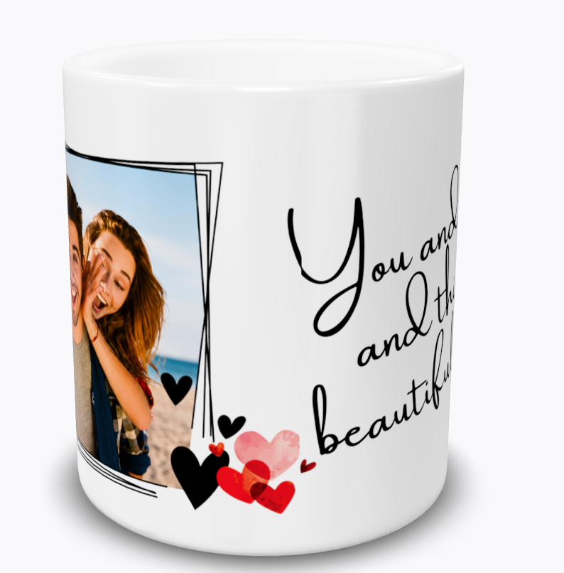 Personalized Couple Photo Mug | Custom Romantic Coffee Mug for Boyfriend Girlfriend | Valentine's Day Gift | Couples Keepsake 102