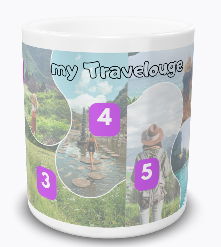 Personalized Travel Photo Mug #104 , Custom Vacation Mug, Travel Memory Mug, Travel Lover Gift, Wanderlust Coffee Cup, Adventure Keepsake, Photo Mug